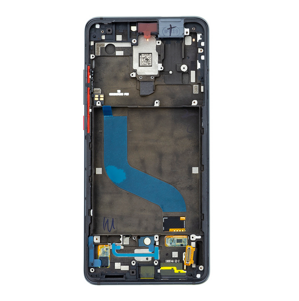 LCD-skärm + pekdon + frontlucka till Xiaomi Mi 9T - Svart
