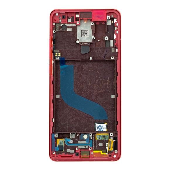 LCD-display + Touch Unit + Framsida för Xiaomi Mi 9T - Röd