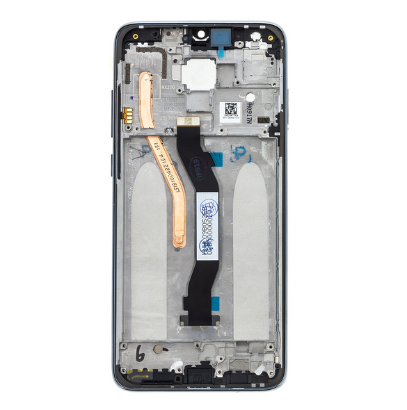 LCD-display + Touch Unit + Framsida för Xiaomi Redmi Note 8 Pro - Svart