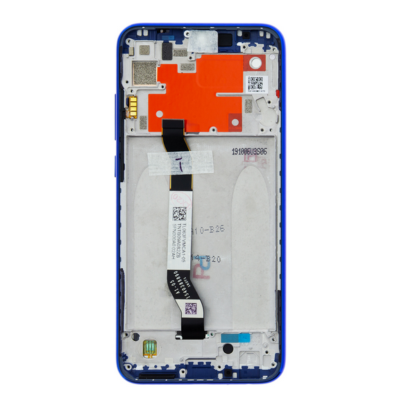 LCD-skärm + pekdon + frontlucka till Xiaomi Redmi Note 8T - Blå (Servicepaket)