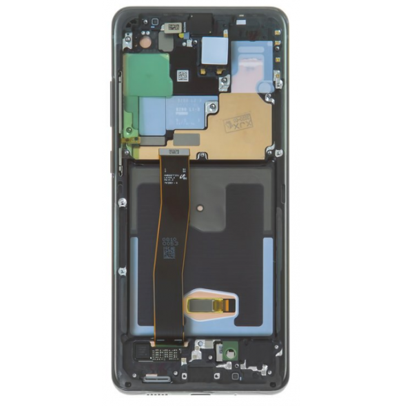 LCD-display + Touch Unit Samsung Galaxy S20 Ultra - Cosmic svart (Service Pack)
