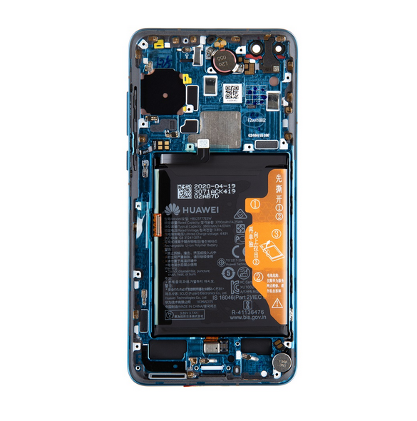 LCD-display + Touch Unit + Framsida Huawei P40 - Deep havsblå (Service Pack)