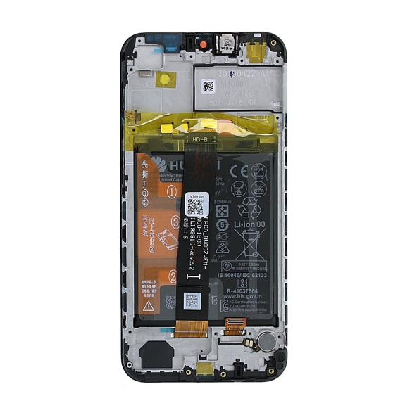 LCD-display + Touch Unit + frontluckan Huawei Honor 8S - Svart (Service Pack)