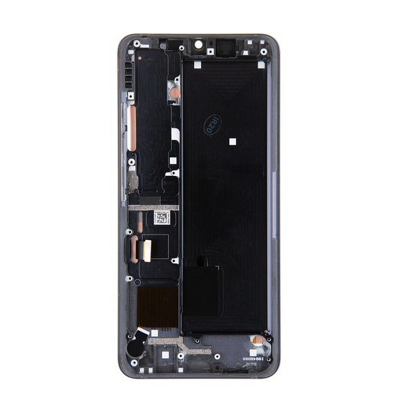 LCD-skärm + pekdon + frontlucka till Xiaomi Mi Note 10 - Svart