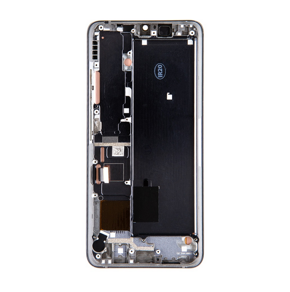 LCD-skärm + pekdon + frontlucka till Xiaomi Mi Note 10 Pro - Svart
