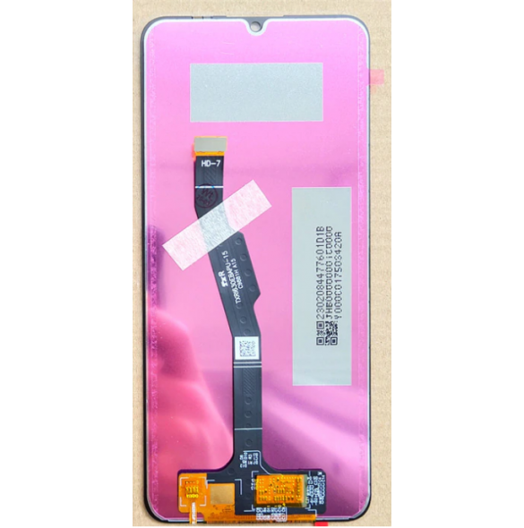 LCD-skärm + pekdon + framsida Huawei Y6p - Fantom lila