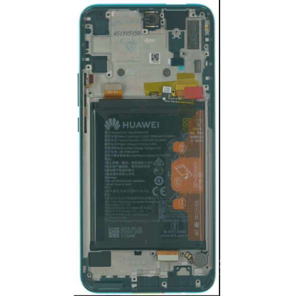 LCD-skärm + pekdon + framsida Huawei P Smart Z - Grön