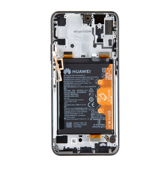 LCD-skärm + pekdon + framsida Huawei P Smart Pro - Midnatt svart (Service Pack)