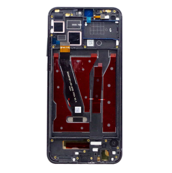 LCD-skärm + pekdon + frontskal Huawei Honor 9X Lite - Midnattsvart