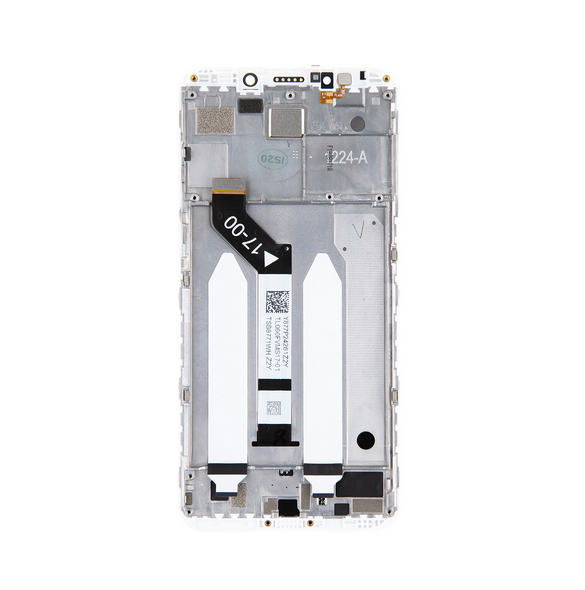 LCD-skärm + pekdon + frontlucka till Xiaomi Redmi 5 Plus - Vit (Servicepaket)