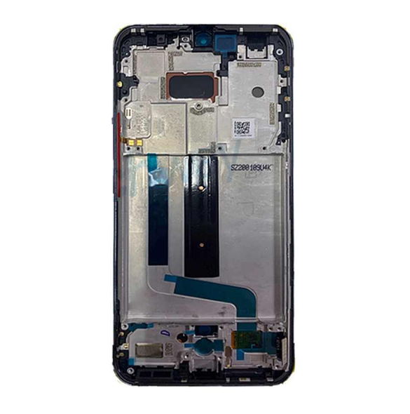 LCD-skärm + pekdon + frontlucka till Xiaomi Mi 10 Lite - Grå (Service Pack)