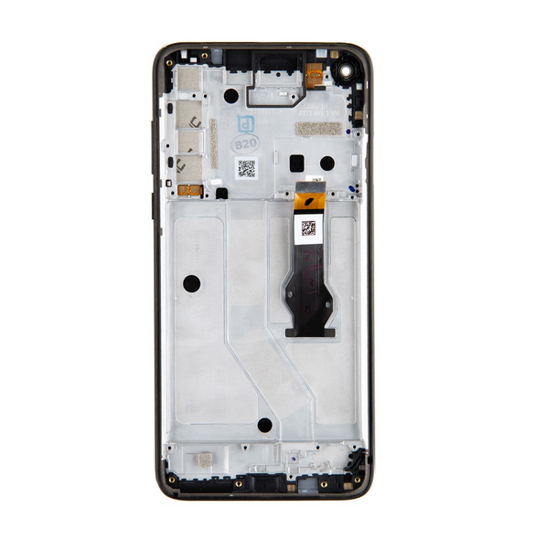 LCD-skärm + pekdon + framsida Motorola G8 Power - Svart (Servicepaket)