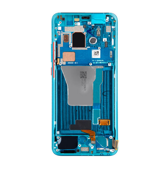 LCD-skärm + pekdon + frontlucka till Xiaomi Poco F2 Pro - Neonblå (servicepaket)
