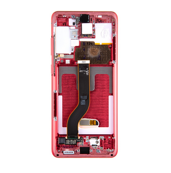 LCD-skärm + Touch-enhet Samsung Galaxy S20 Plus - Auraröd (Service Pack)