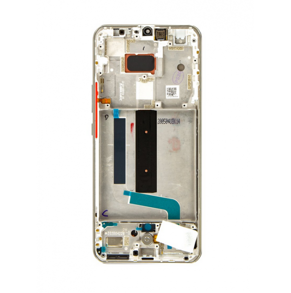 LCD-skärm + pekdon + framskal till Xiaomi Mi 10 Lite 5G - Vit (Servicepaket)