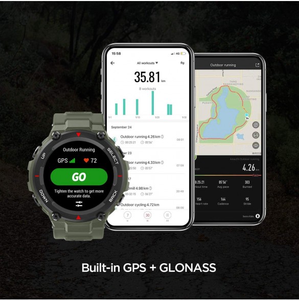 Xiaomi Amazfit T-Rex Outdoor SmartWatch - Army Green