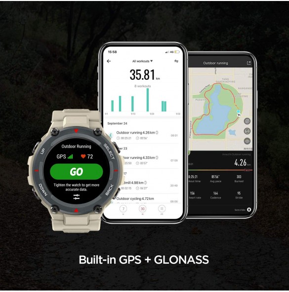 Xiaomi Amazfit T-Rex Outdoor SmartWatch - Rock Khaki