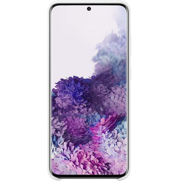 Samsung EF-PG980TWE Silikon Skal till Samsung Galaxy S20 - Vit