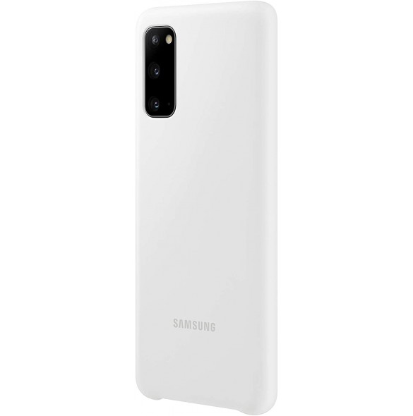 Samsung EF-PG980TWE Silikon Skal till Samsung Galaxy S20 - Vit