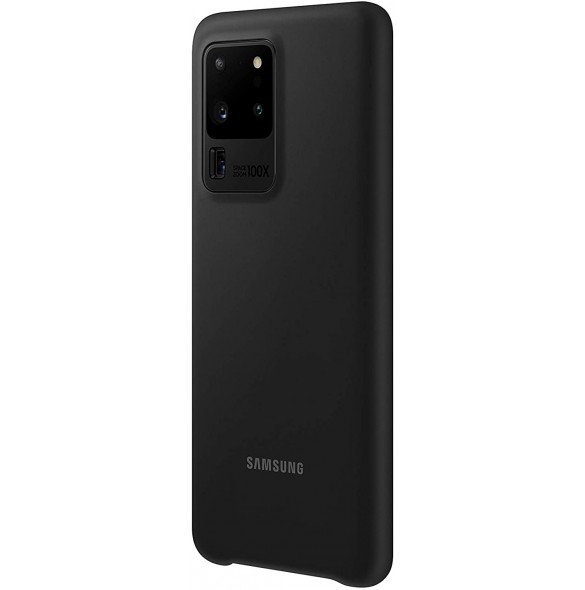 Samsung EF-PG988TBE Silikon täcka grått för Samsung Galaxy S20 Ultra - Svart