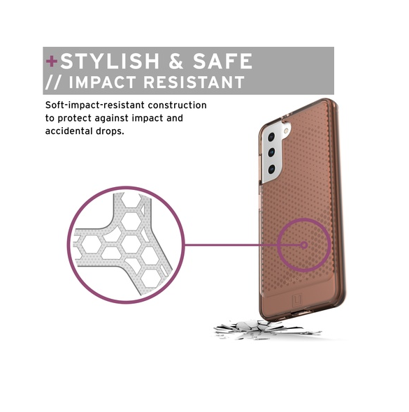 Apelsin och mycket snyggt skal Samsung Galaxy S21.