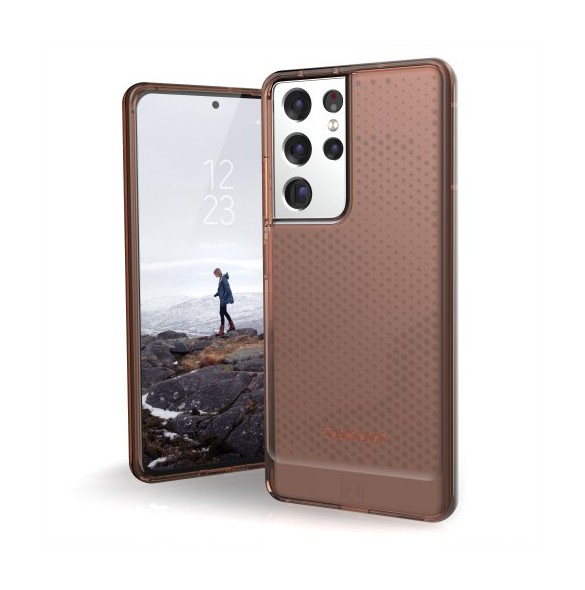Samsung Galaxy S21 Ultra skyddas av detta fantastiska skal.