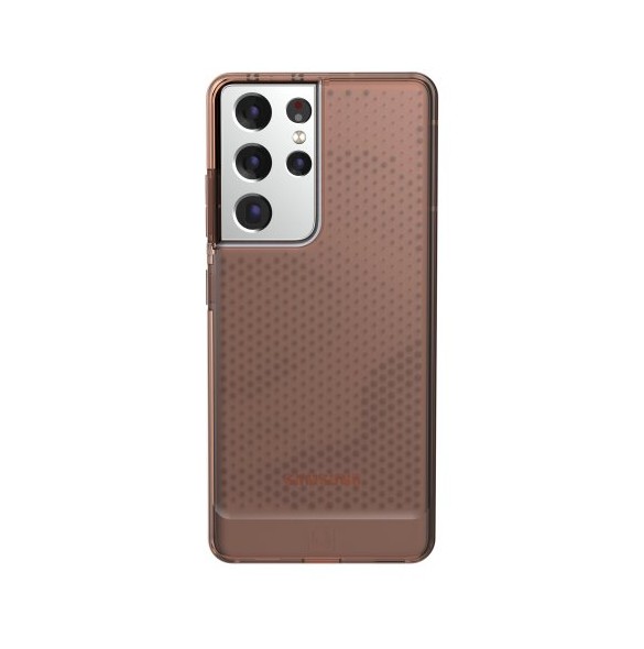 Apelsin och mycket snyggt skal Samsung Galaxy S21 Ultra.