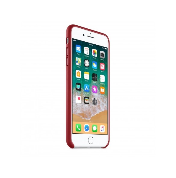 Apple MQHN2ZM/A till iPhone 7 Plus, iPhone 8 Plus Läderskal  - Röd