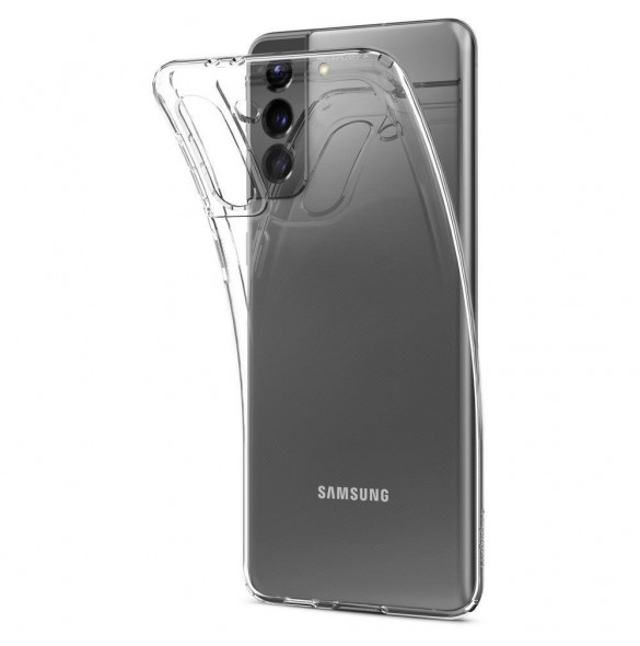 Samsung Galaxy S21 och väldigt snyggt skydd från Spigen.