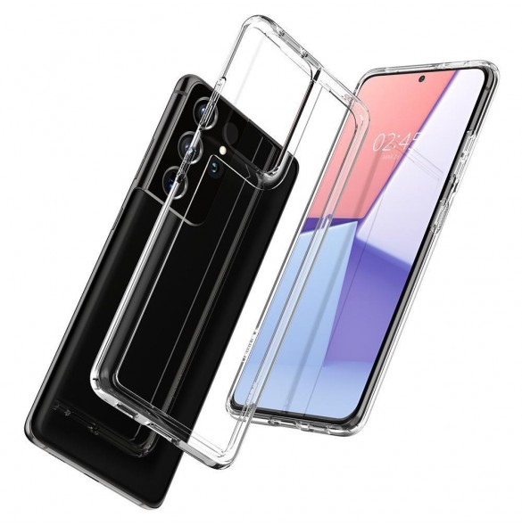 Kristallklart och mycket snyggt skal Samsung Galaxy S21 Ultra.