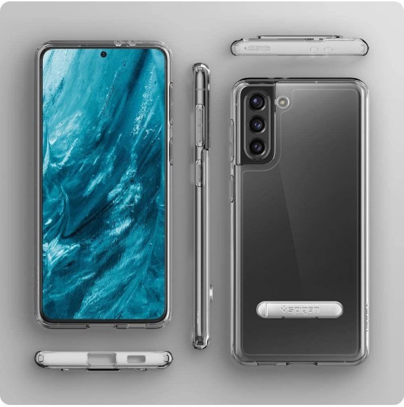 Kristallklart och mycket snyggt skal Samsung Galaxy S21 Plus.