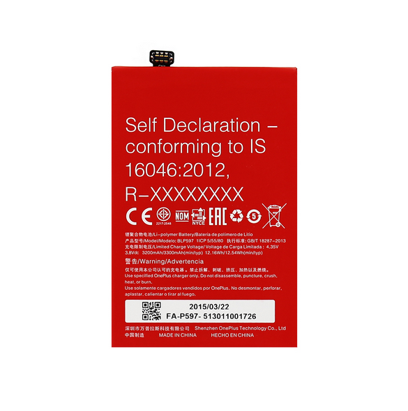 OnePlus Batteri 3300mAh Li-Pol BLP597 (Bulk)