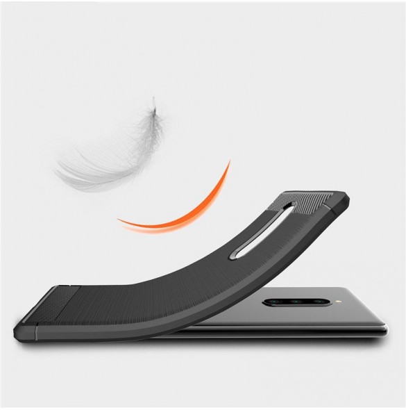 JollyFX Carbon Case Flexible Cover TPU Case for Sony Xperia 1 - Svart