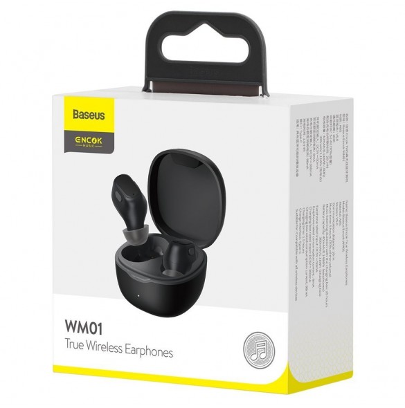 Baseus Encok WM01 True Wireless Earphones TWS Bluetooth 5.0 - Svart (NGWM01-01)
