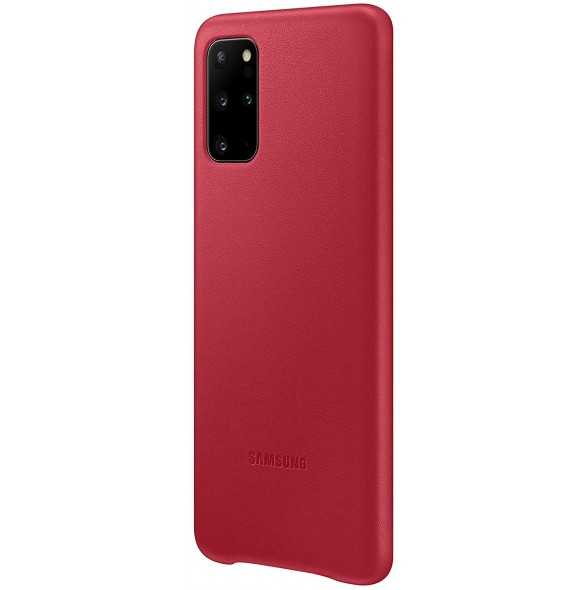 Samsung EF-VG985LRE läderfodral äkta läder väska till Samsung Galaxy S20 Plus - Röd
