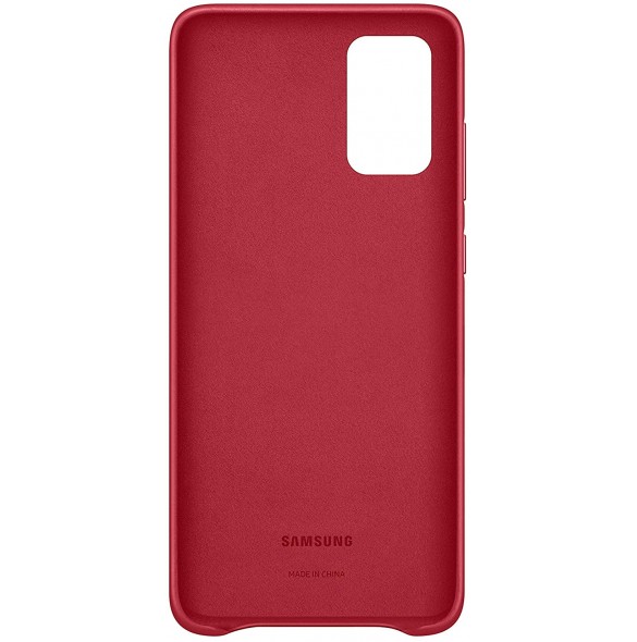 Samsung EF-VG985LRE läderfodral äkta läder väska till Samsung Galaxy S20 Plus - Röd