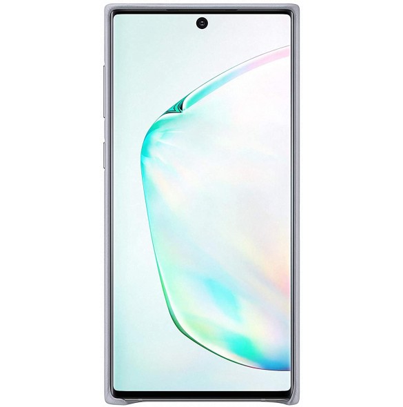 Samsung EF-VN970LJE läderfodral äkta läder väska till Samsung Galaxy Note 10 - Silver