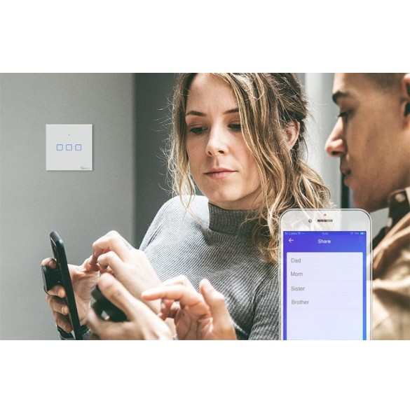 Sonoff T0EU2C-TX touch Wi-Fi wireless wall smart switches - Vit