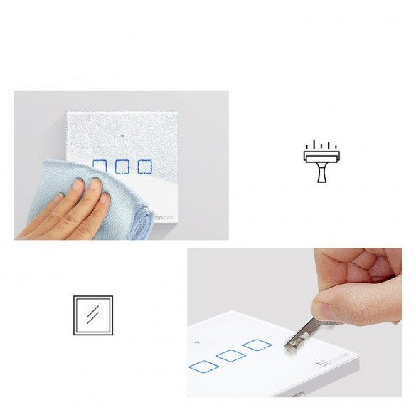 Sonoff T0EU3C-TX touch Wi-Fi wireless wall smart switches - Vit