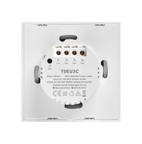 Sonoff T0EU3C-TX touch Wi-Fi wireless wall smart switches - Vit