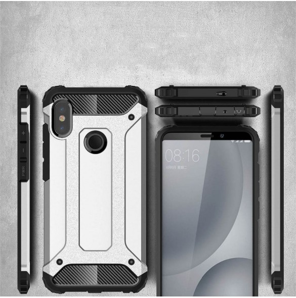 Silver och väldigt snyggt skydd till Xiaomi Mi A2 Lite / Redmi 6 Pro.