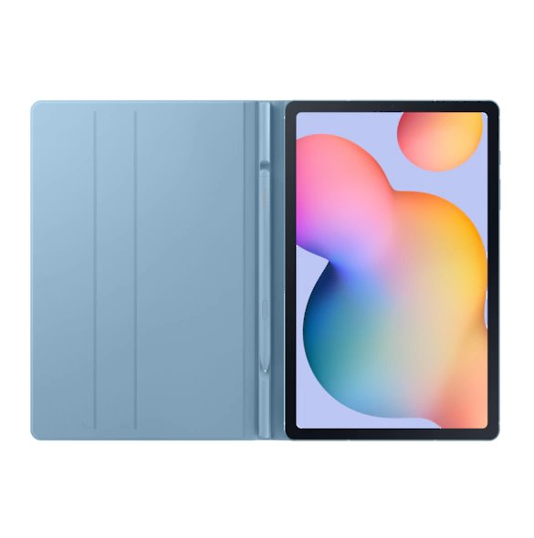 Blå och mycket snyggt skal Samsung Galaxy Tab S6 Lite.