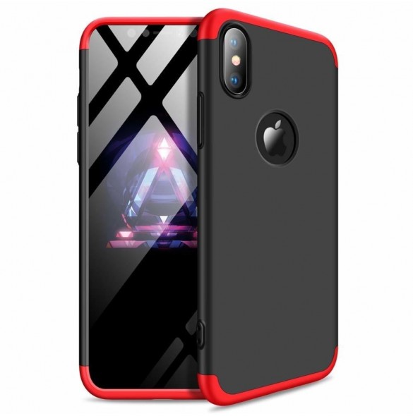 Svart-rött och väldigt snyggt skydd till iPhone XR.