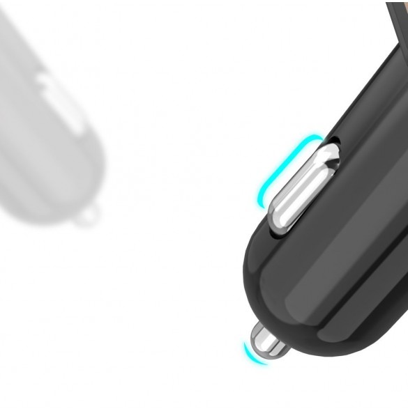 Dudao Bluetooth FM Transmitter MP3 Car Charger 2x USB 3.1 A - Svart (R2Pro black)