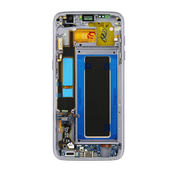 LCD-skärm + Touch Unit Samsung Galaxy S7 Edge - Svart (Service Pack)
