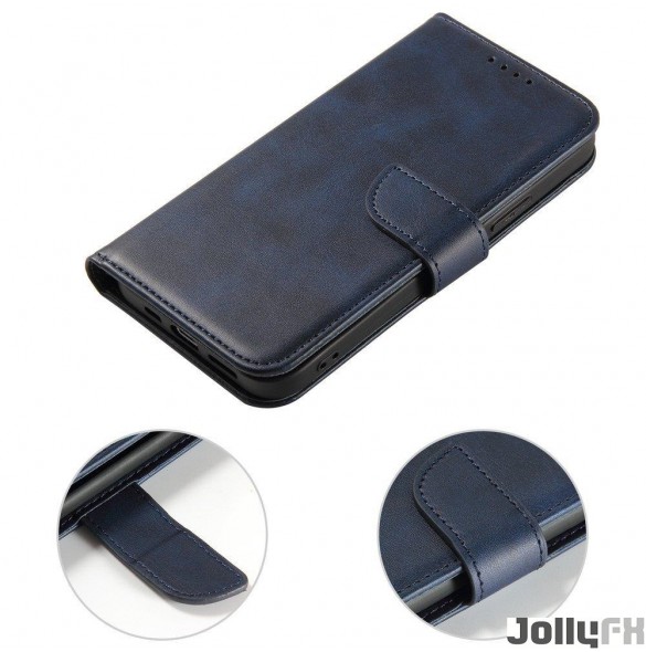 JollyFX Magnetfodral elegant fodral av Bookcase med kickstand för Samsung Galaxy A50s / Galaxy A50 / Galaxy A30s - Blå