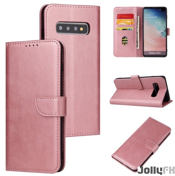 Rosa och väldigt snyggt skal Samsung Galaxy S10 Plus.
