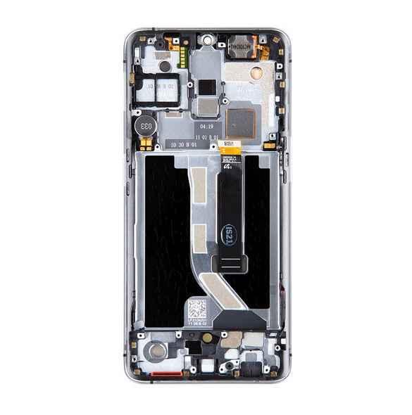 LCD-skärm + pekdon + frontlucka för Realme X2 Pro - Månvit (Service Pack)