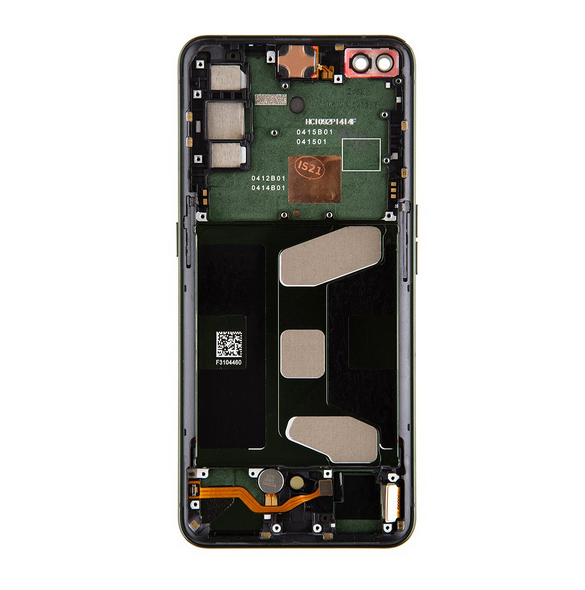 LCD-skärm + pekdon + frontlucka för Realme X50 Pro - Mossgrön (Servicepaket)
