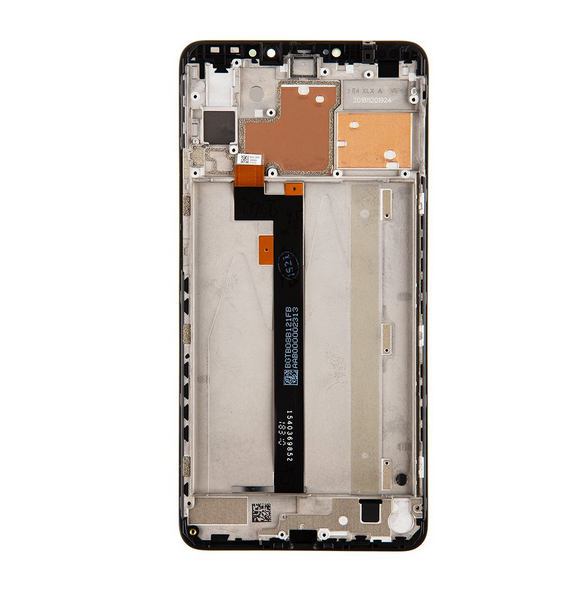 LCD-skärm + pekdon + frontlucka till Xiaomi Mi Max 3 - Svart (servicepaket)